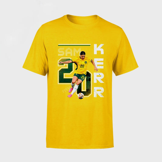 SALE  SALE  SALE     Matildas 2023 Sam Kerr Unisex Tee - Gold