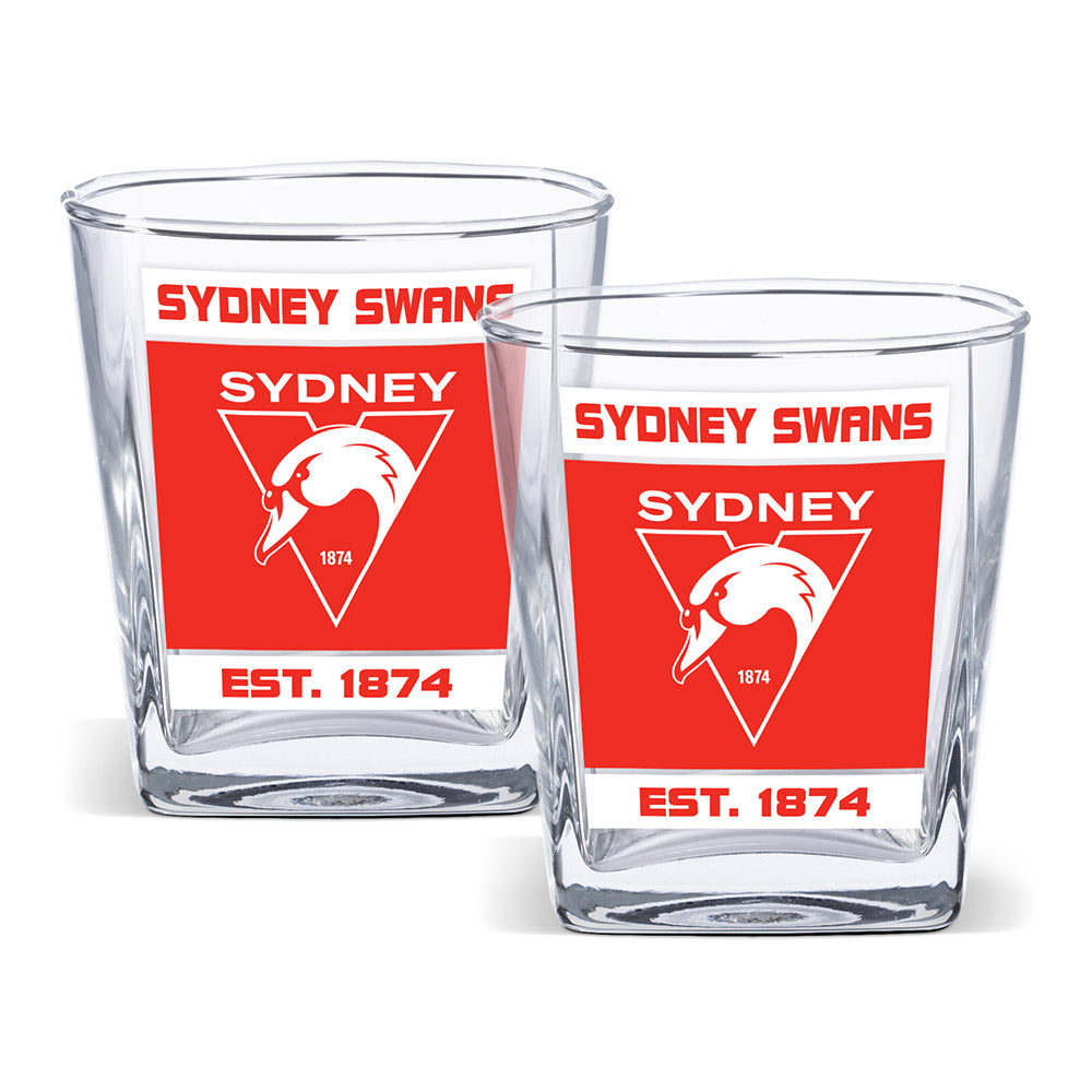 Sydney Swans Set Of 2 Spirit Glasses