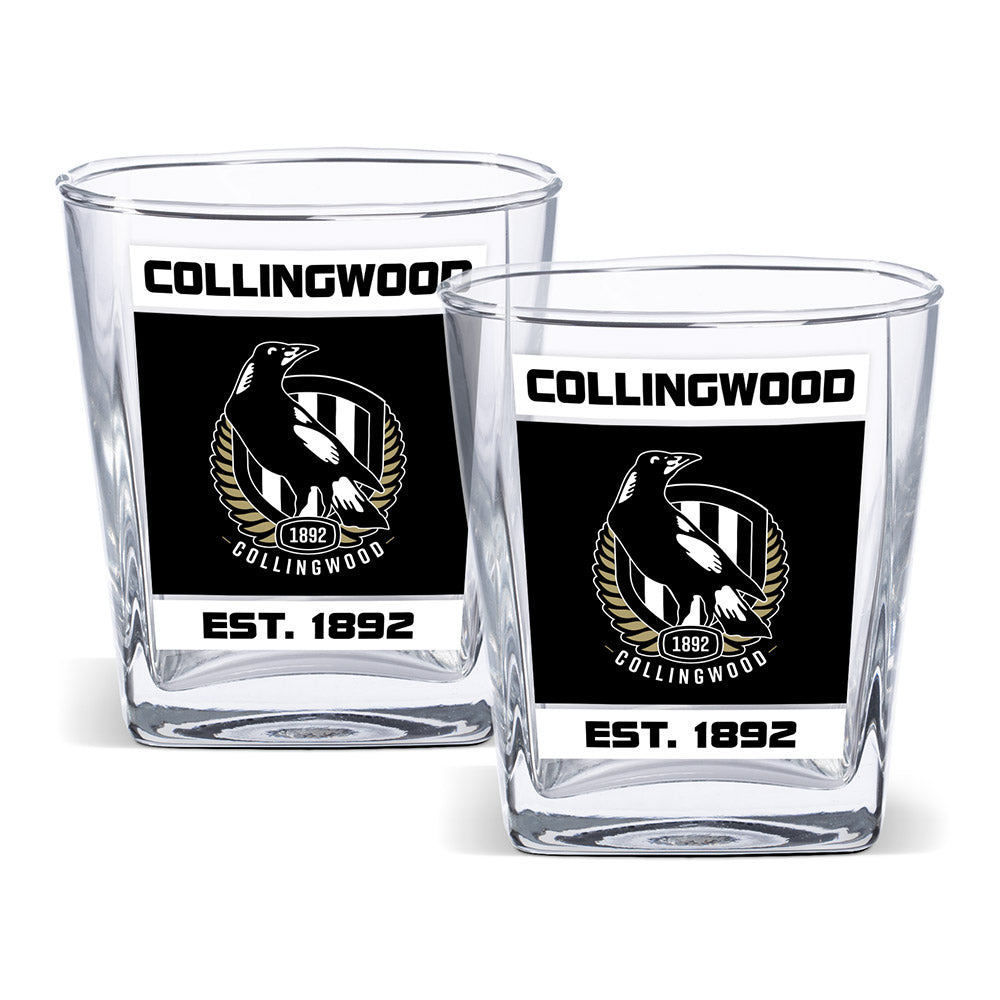 Collingwood Magpies Set Of 2 Spirit Glasses