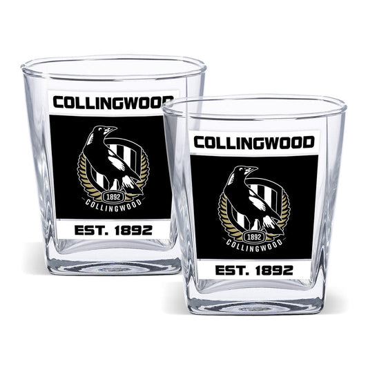Collingwood Magpies Set Of 2 Spirit Glasses