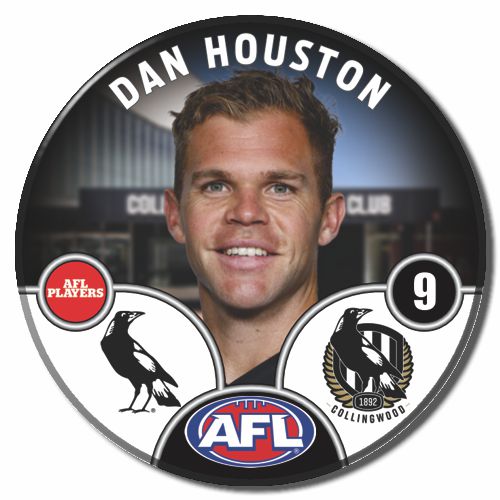 PRE SELL 2025               AFL Collingwood Player Badge - Dan Houston