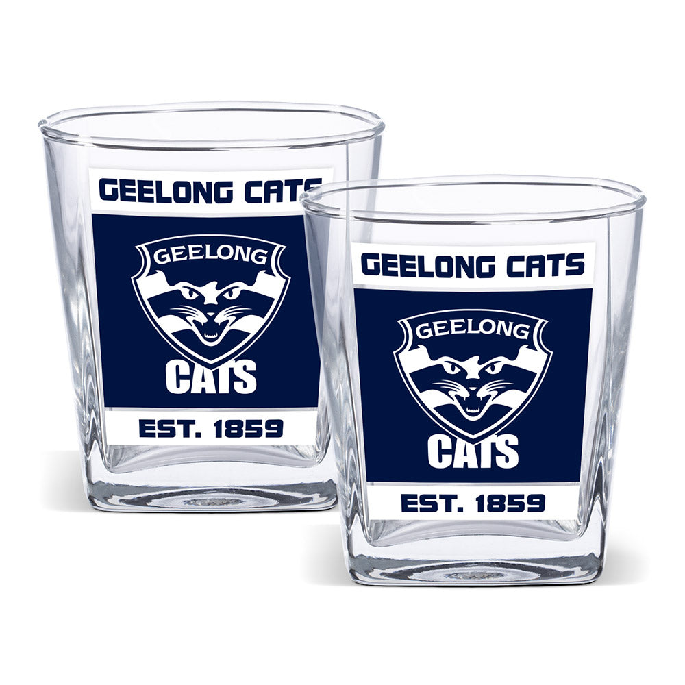 Geelong Cats Set Of 2 Spirit Glasses