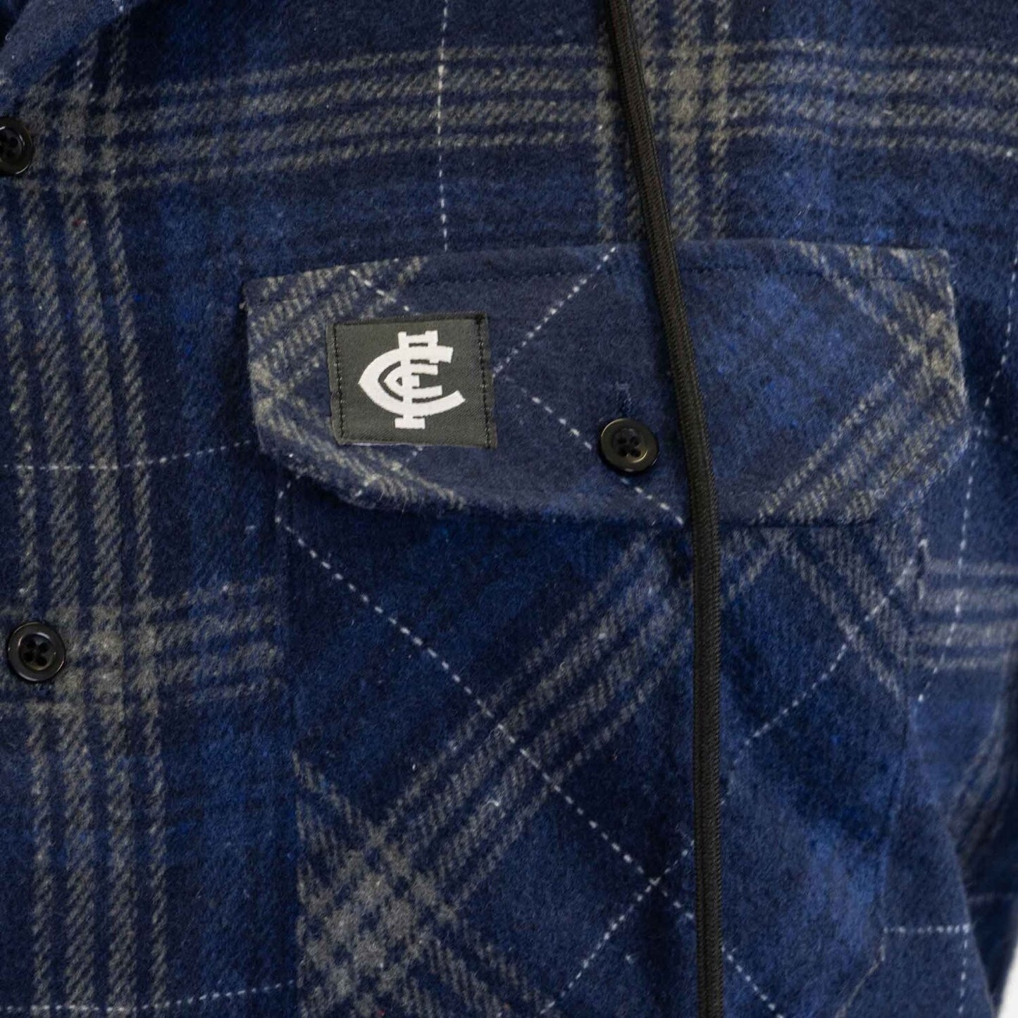 Carlton Blues Highland Hooded Flannel Shirt