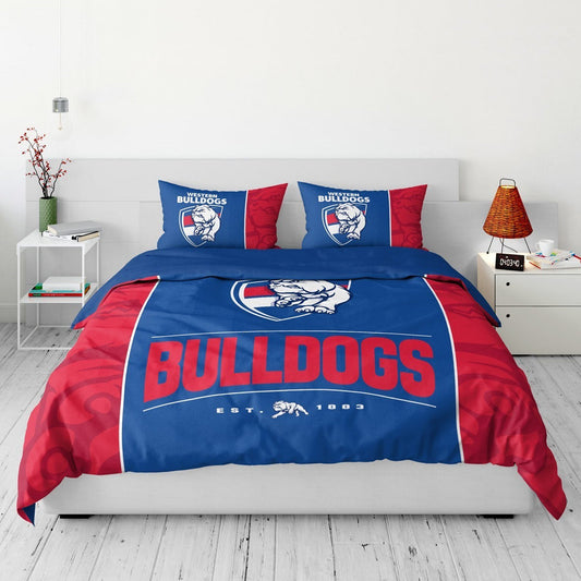 Western Bulldogs Quilt Doona Cover - Double