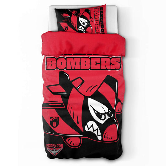 Essendon Bombers Doona Quilt Cover Set - Single