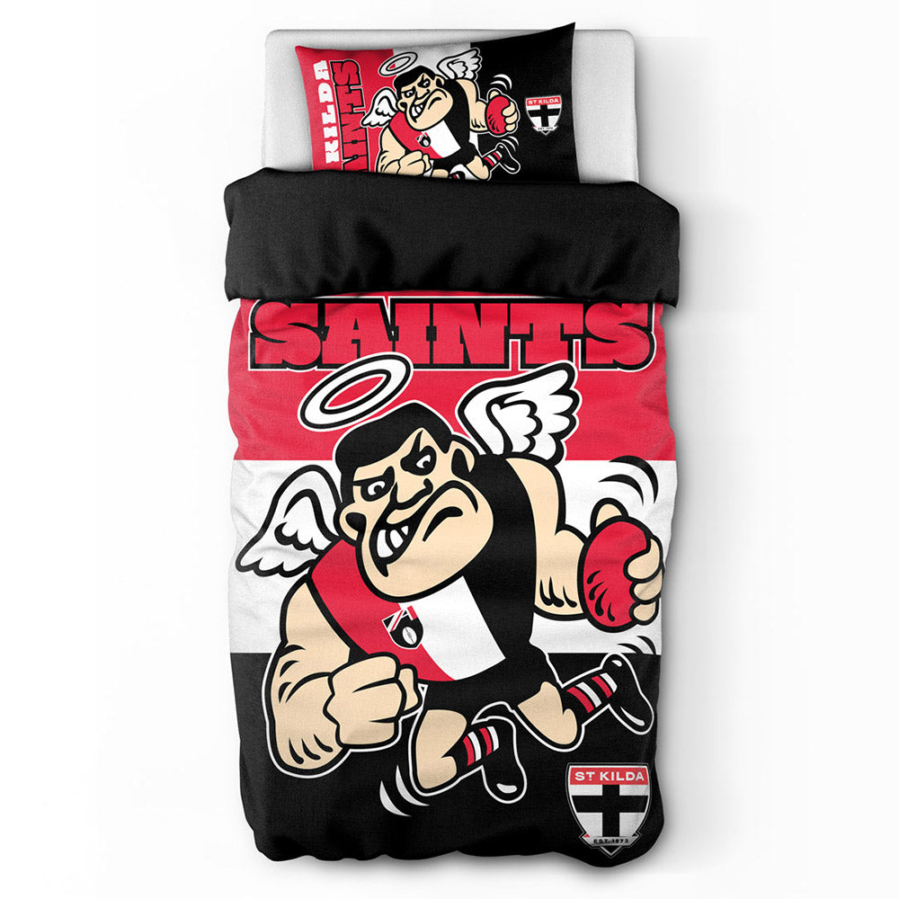 St Kilda Saints Doona Quilt Cover Set - Single
