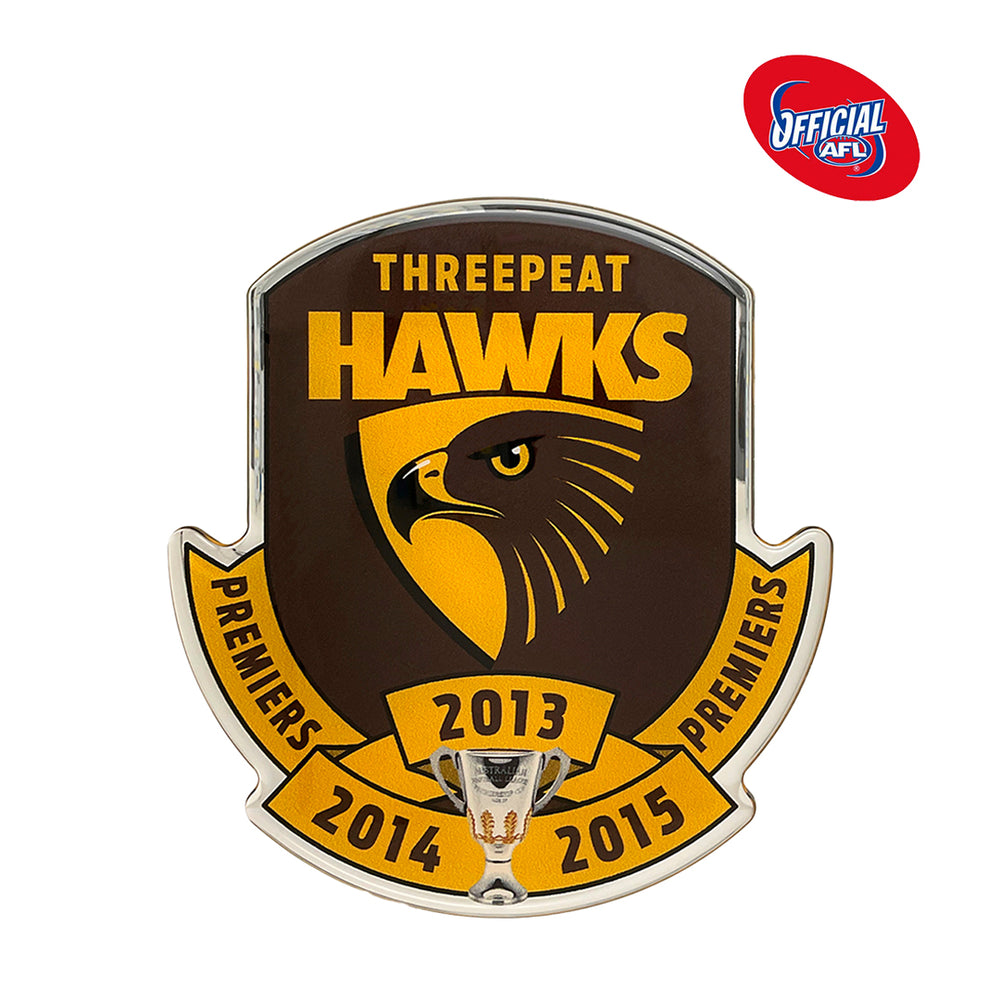 Hawthorn Hawks Threepeat Premiers Logo Decal