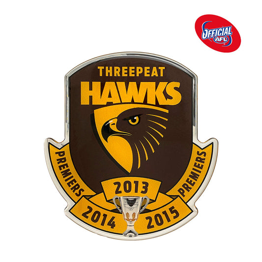 Hawthorn Hawks Threepeat Premiers Logo Decal