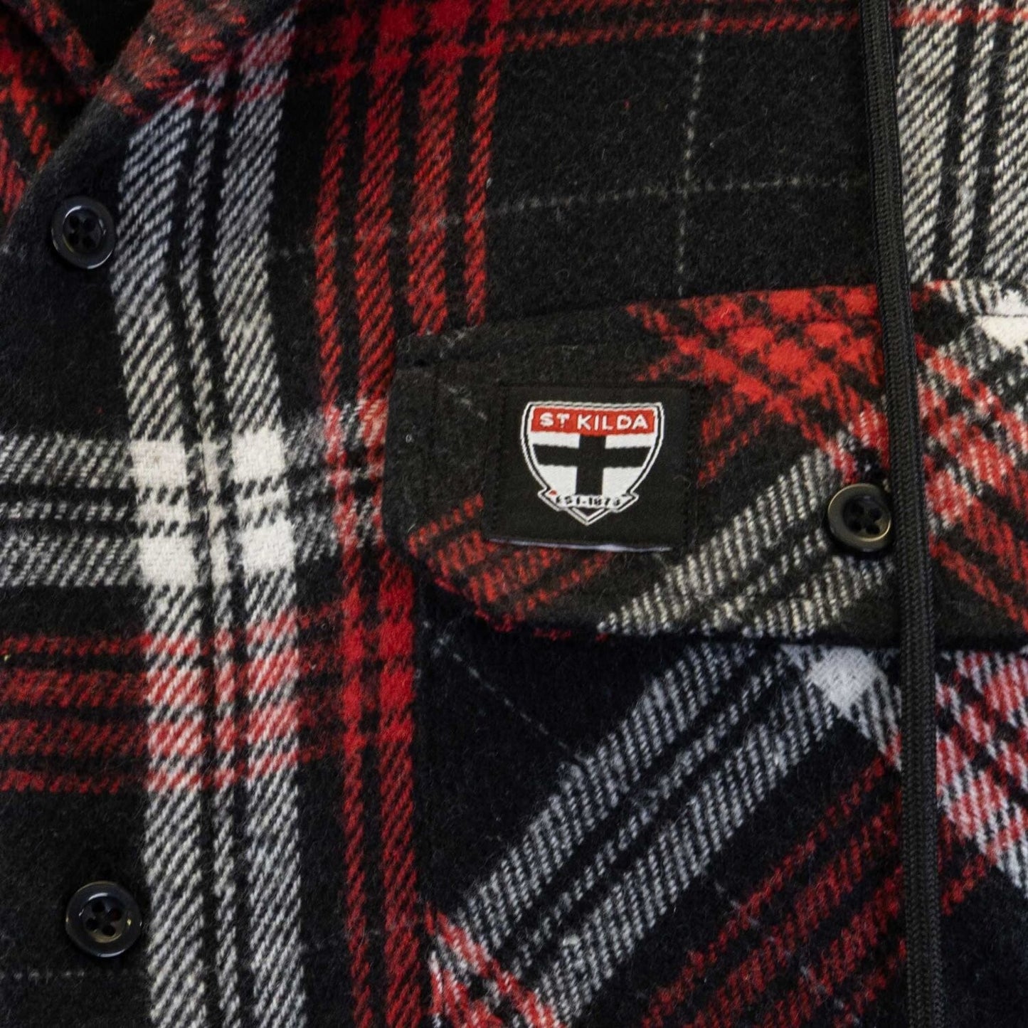 St Kilda Saints Highland Hooded Flannel Shirt