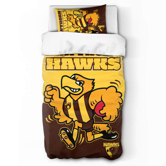 Hawthorn Hawks Doona Quilt Cover Set - Single