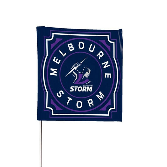 SALE                                      Melbourne Storm NRL Square  Flag         700mm h x 700mm w