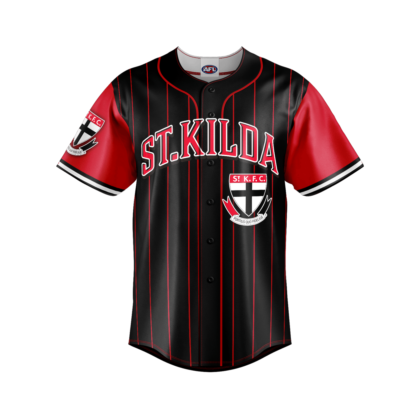 AFL St kilda Saints 'Slugger' Baseball Shirt Adult