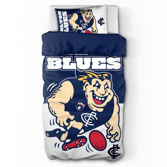Carlton Blues Doona Quilt Cover Set - Single