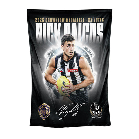 Nick Daicos 2026 Brownlow Medallist Wall Flag (Pre Order)