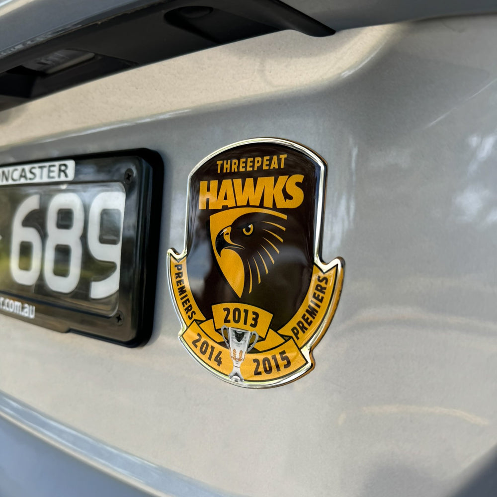 Hawthorn Hawks Threepeat Premiers Logo Decal