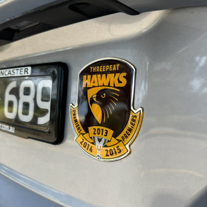 Hawthorn Hawks Threepeat Premiers Logo Decal