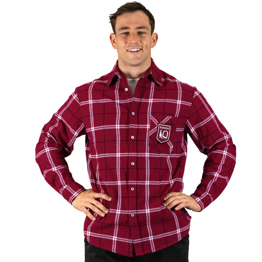 SALE SALE SALE                            QLD Maroons 'Mustang' flannelette shirt