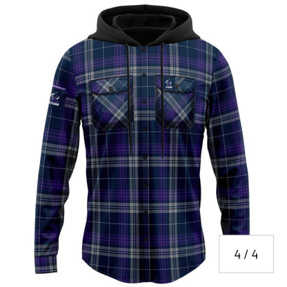 Melbourne Storm 'Highland' Hooded Flannel Shirt