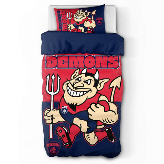 Melbourne Demons Doona Quilt Cover Set - Single