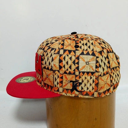 Tonga Snapback Cap Tapa Red