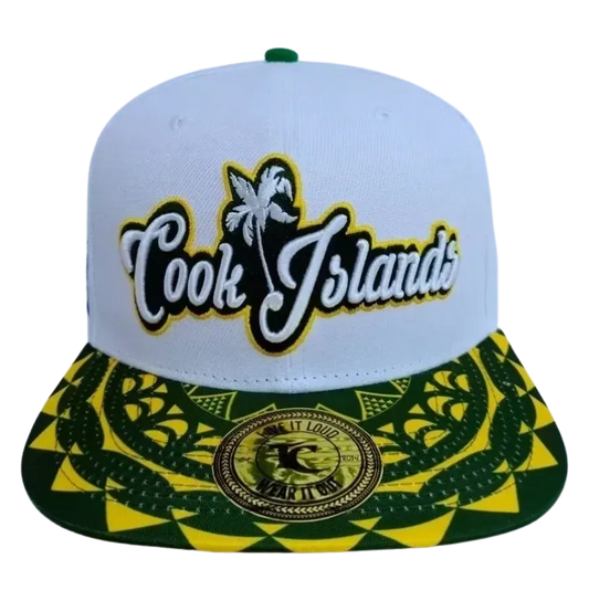 Cook Islands Snapback Cap Green Yellow