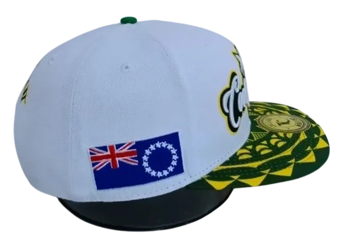 Cook Islands Snapback Cap Green Yellow
