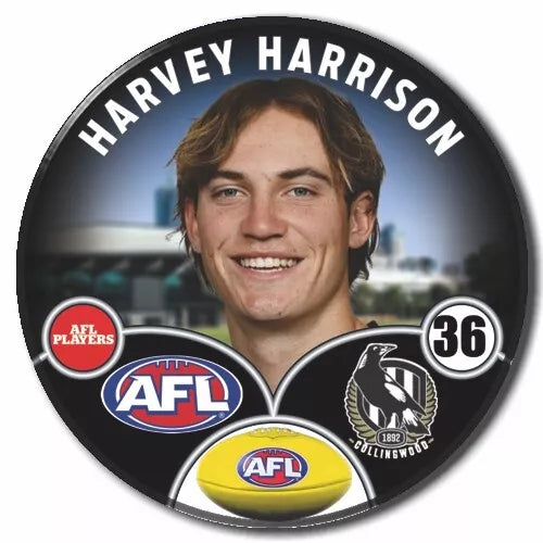 Collingwood Magpies Harvey Harrison Badge