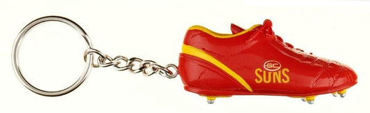 Gold Coast Suns Official AFL Team Logo Replica Boot Keyring