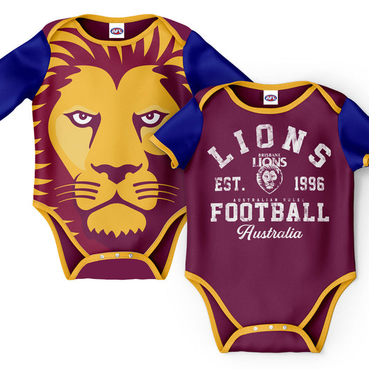 Brisbane Lions AFL 2pc Bodysuit Gift Set