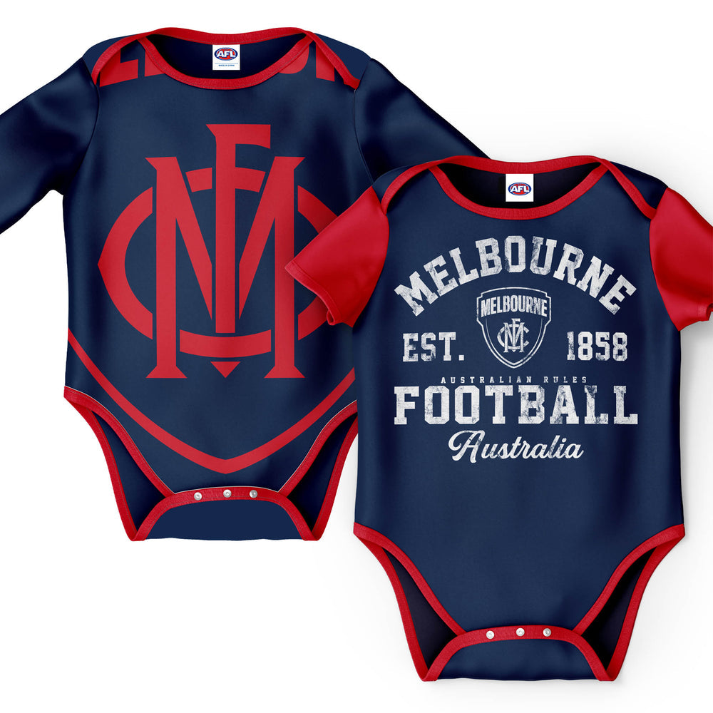 Melbourne Demons AFL 2pc Bodysuit Gift Set