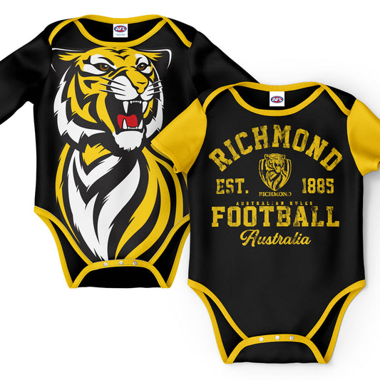 Richmond Tigers AFL 2pc Bodysuit Gift Set