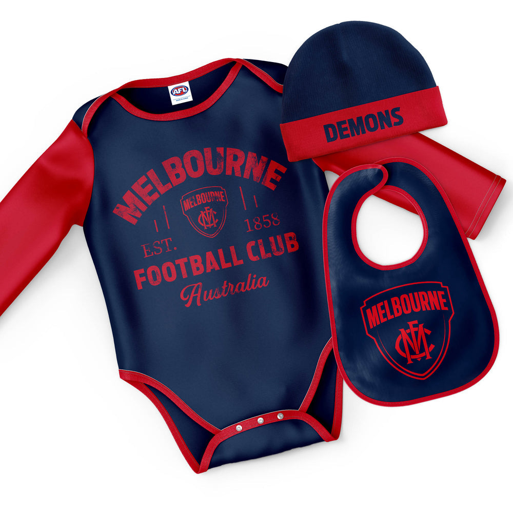 Melbourne Demons 3pc baby set