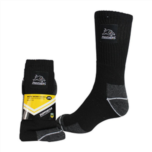 SALE SALE SALE                         Penrith Panthers Men's Heavy Duty work socks 2pk