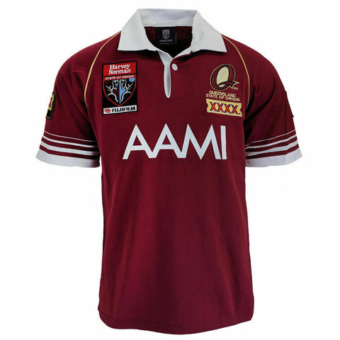 QLD Maroons 2006 State of Origin NRL Vintage Retro Rugby Jersey