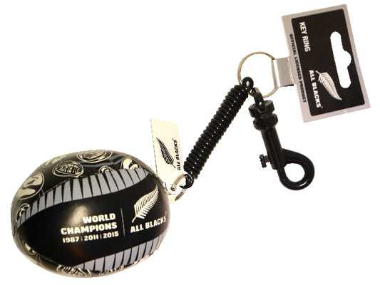 All Blacks ball bungee keyring