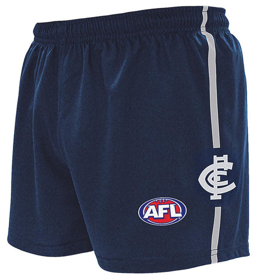 Carlton Blues Kids Replica Logo Footy Shorts