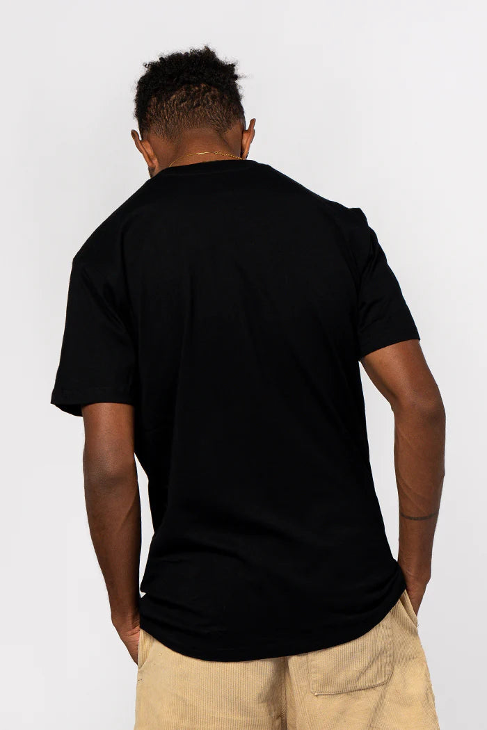 ‘Raise the Flag’ Aboriginal Flag Black Cotton Crew Neck Unisex T-Shirt