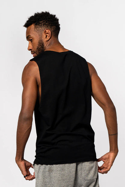 ‘Raise the Flag’ Aboriginal Flag Black Cotton Men’s Muscle Tank Top.