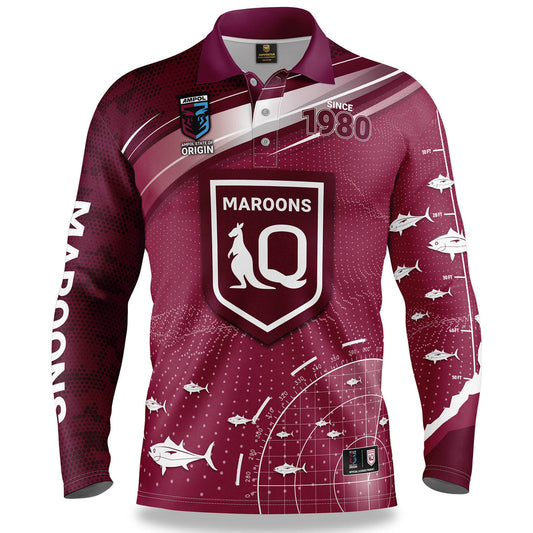 QLD Maroons "Fish Finder" Fishing Shirt