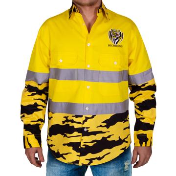 SALE SALE  SALE     Richmond Tigers 'Camo' Hi-Vis Work Shirt