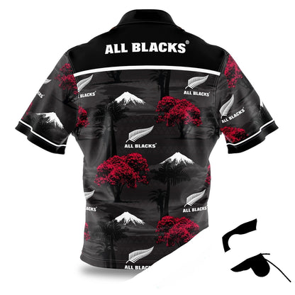 CLEARANCE SALE                NZ All Blacks 'Pohutukawa' Hawaiian Shirt