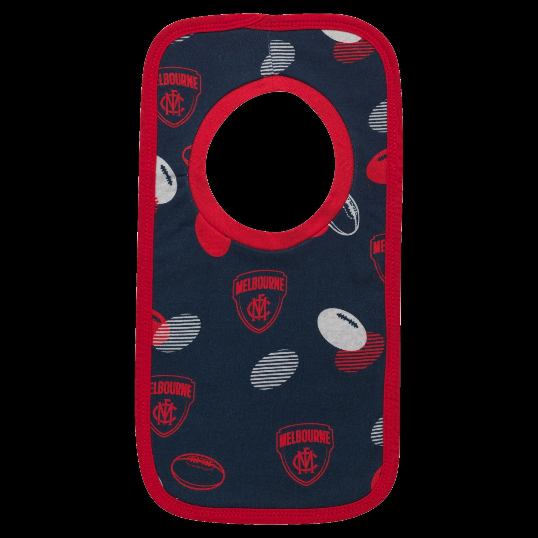 Melbourne Demons AFL W22 Babies 2 Pack Bib Set