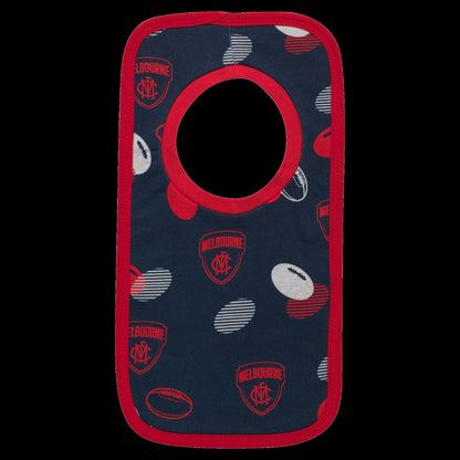 Melbourne Demons AFL W22 Babies 2 Pack Bib Set