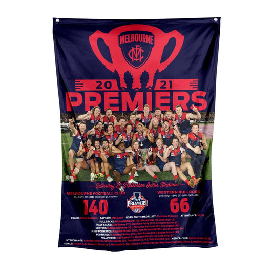 Melbourne Demons 2021 Premiers Image Wall Cape Flag PH2