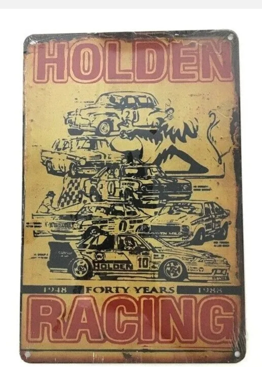 Holden 40 Years Racing Tin Sign – Exclusive Collections Australia