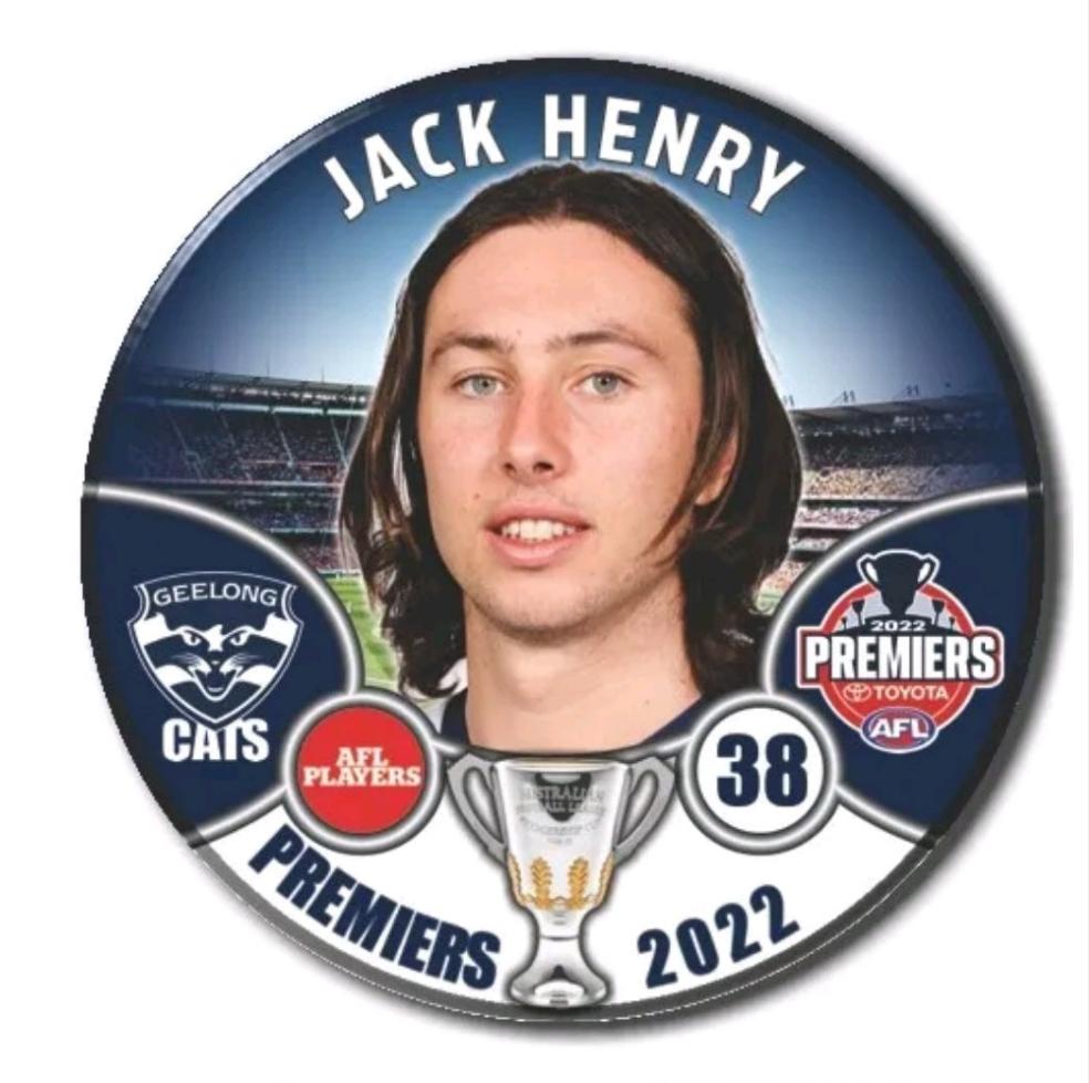 2022 AFL Geelong Premiership Player Badges, Coaster Jack Hen Exclusive Collections