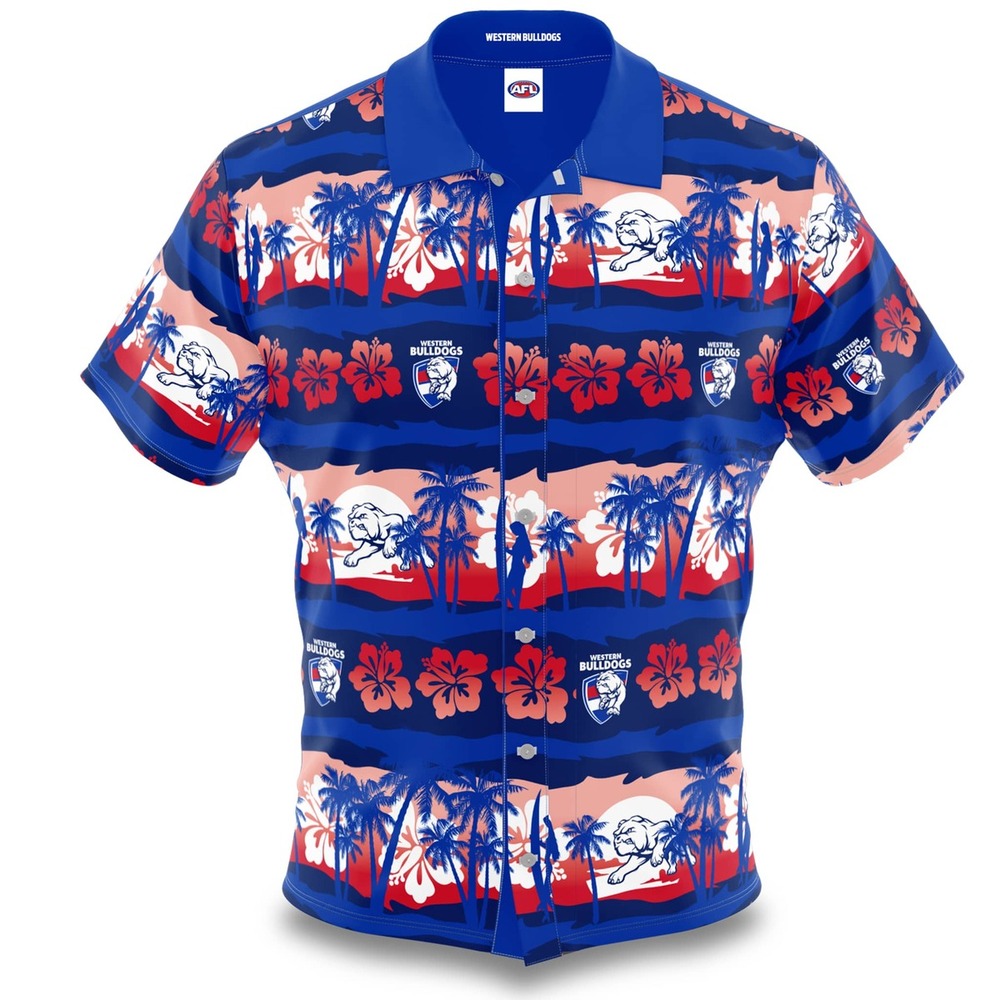 SALE SALE SALE      Western Bulldogs Palm Tree Hawaiian shirt