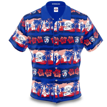 SALE SALE SALE      Western Bulldogs Palm Tree Hawaiian shirt