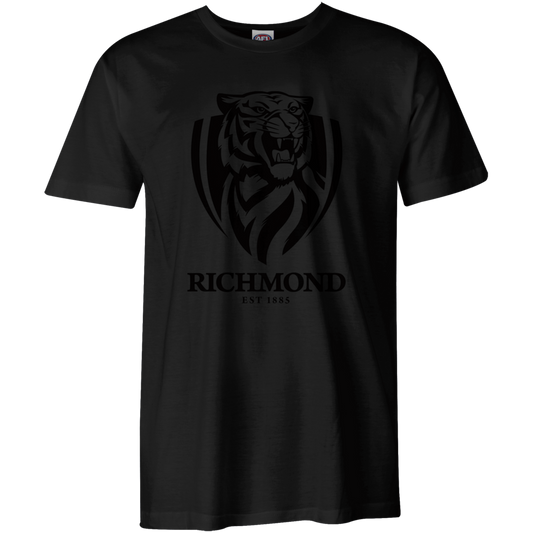 Richmond Tigers Mens Stealth Black Tee