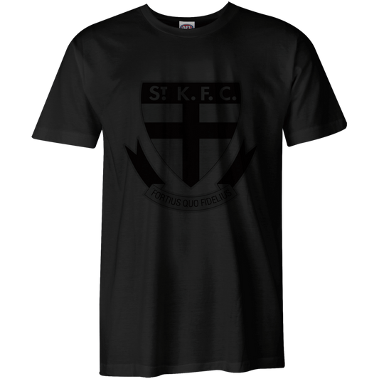 St Kilda Mens Stealth Black Tee